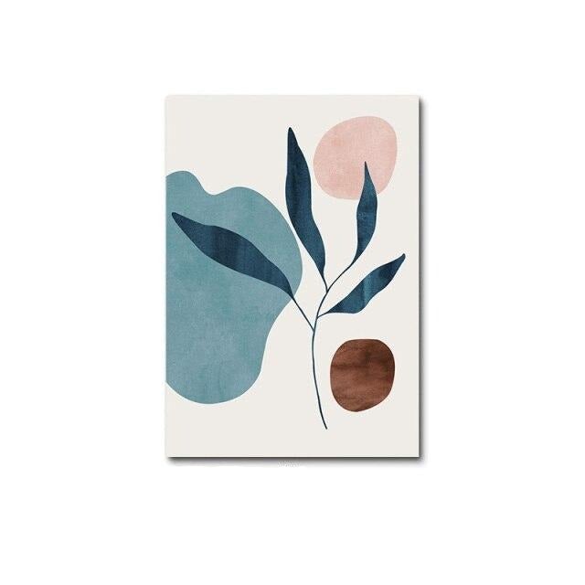 Abstract plant in sun canvas poster.