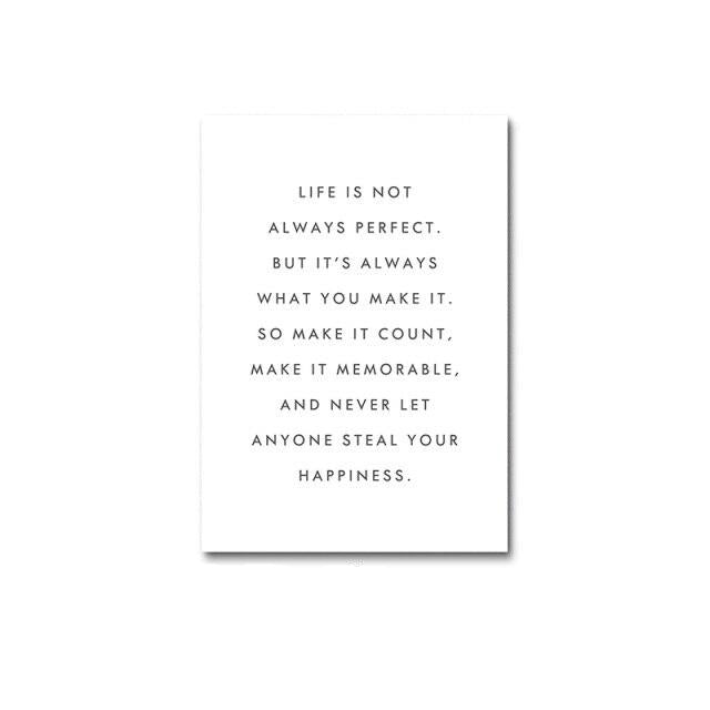 Motivational quote canvas poster.
