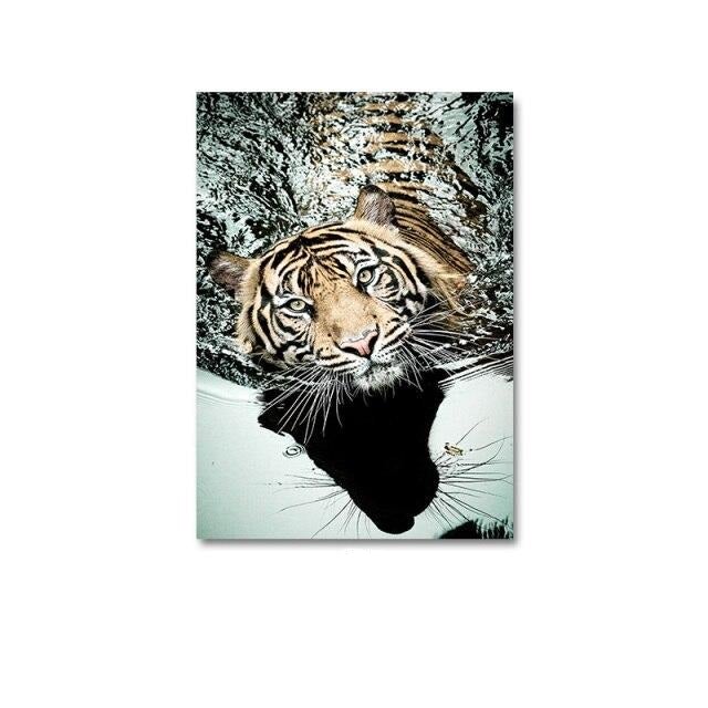 Tiger canvas poster.