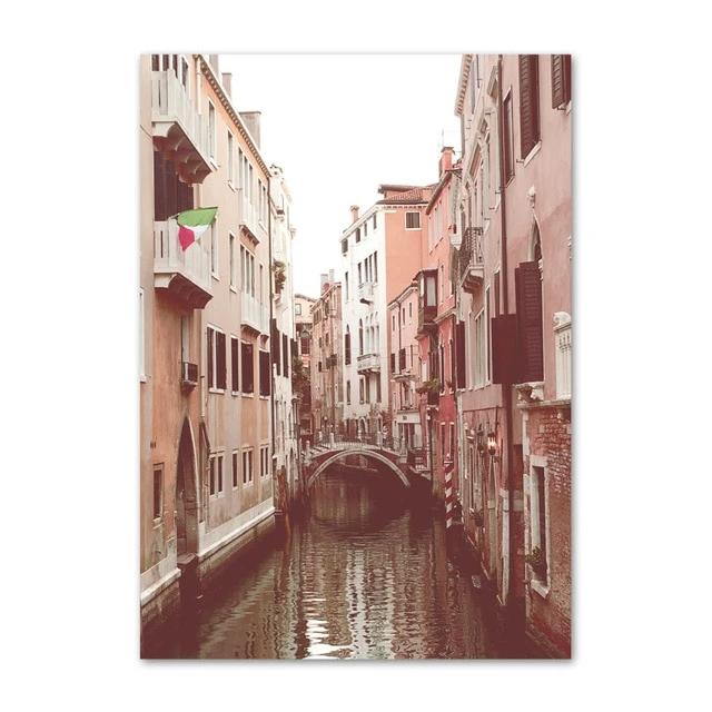 Venice stream canvas poster.