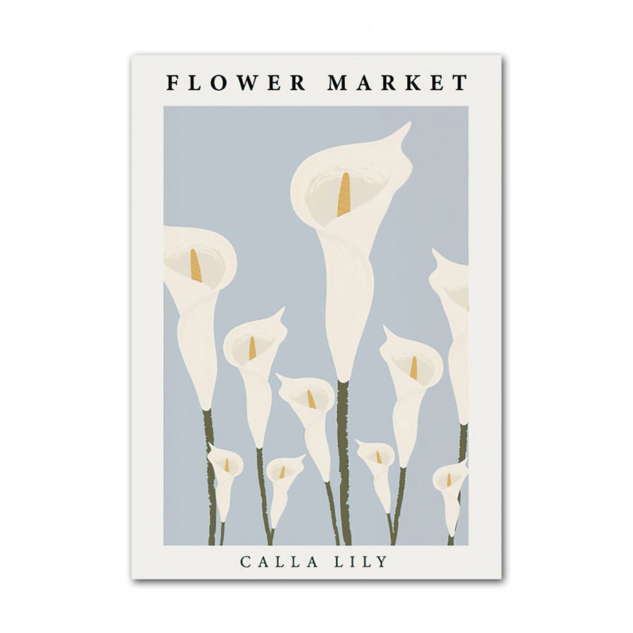 Abstract lily canvas poster.