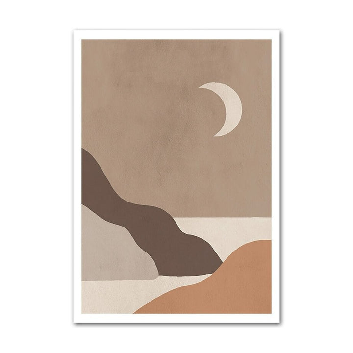 Abstract moonlight canvas poster.