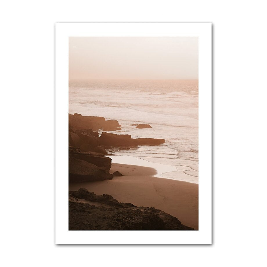 Beach coastline poster.