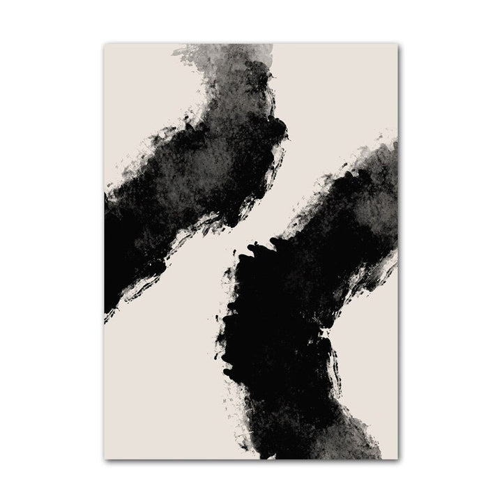 Black and beige abstract print.