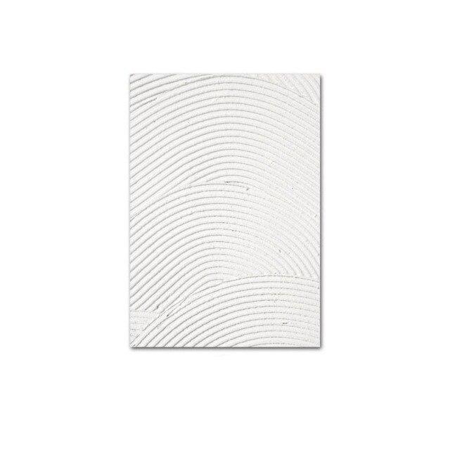 White abstract canvas poster.
