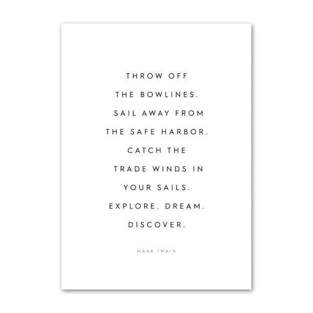 Mark twain quote canvas poster.
