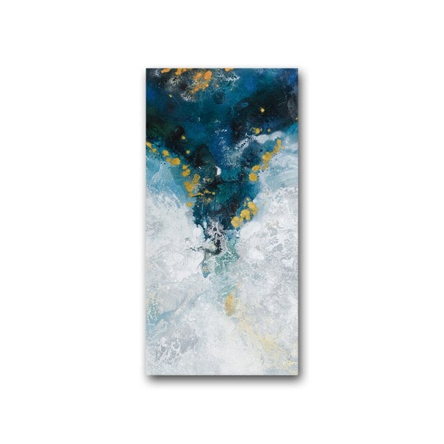 Blue abstract large Canvas Print.