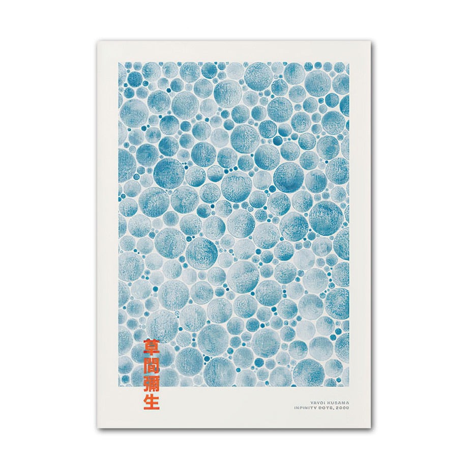 Blue pattern canvas poster.