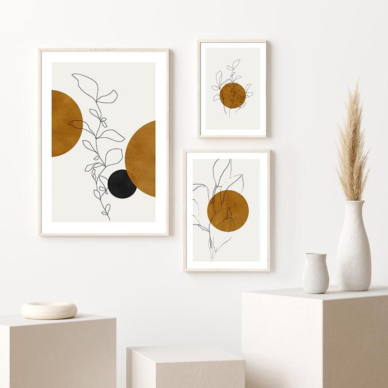 3 piece gallery on white wall.