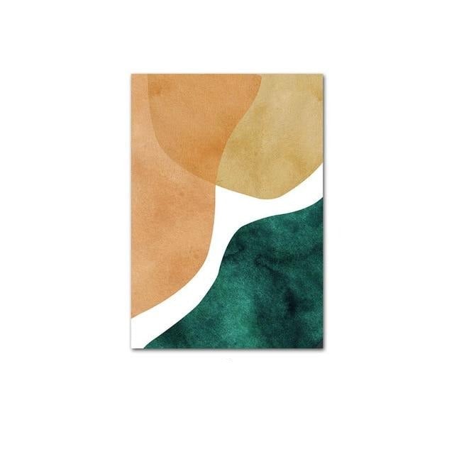 Abstract shapes in colour canvas poster.