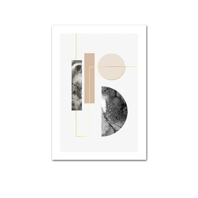 Modern abstract shapes poster.