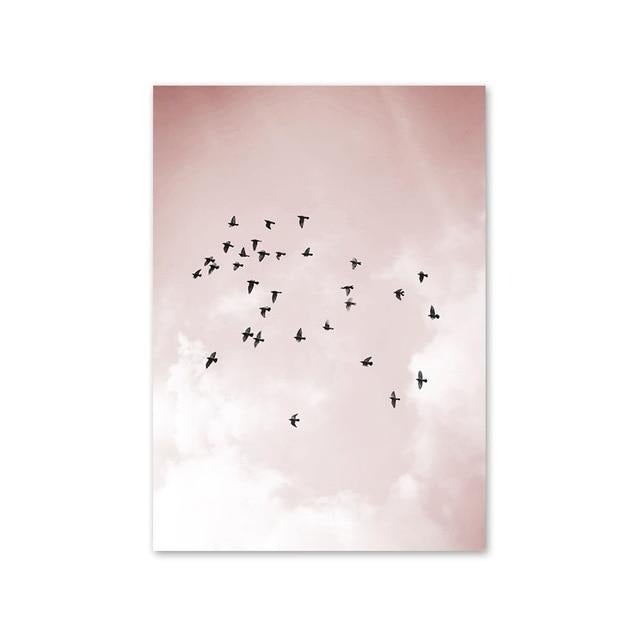 Pink sky canvas poster.