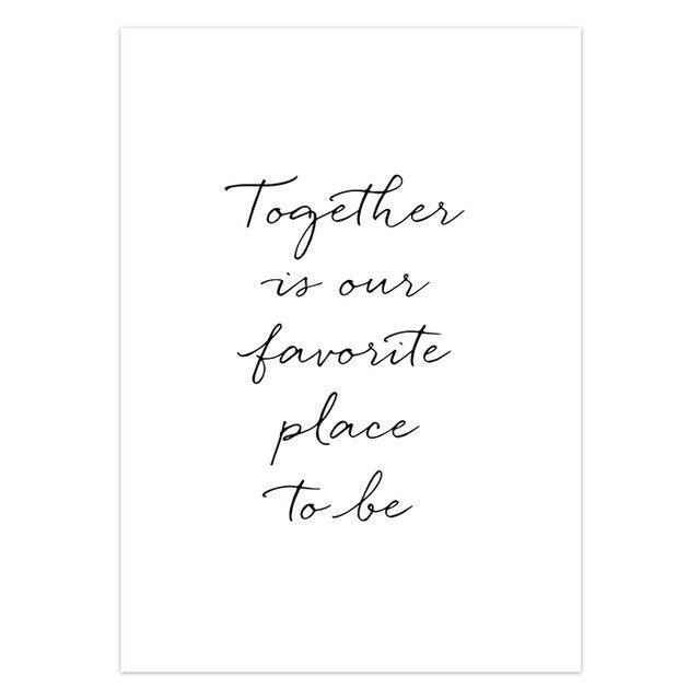 Together quote canvas poster.