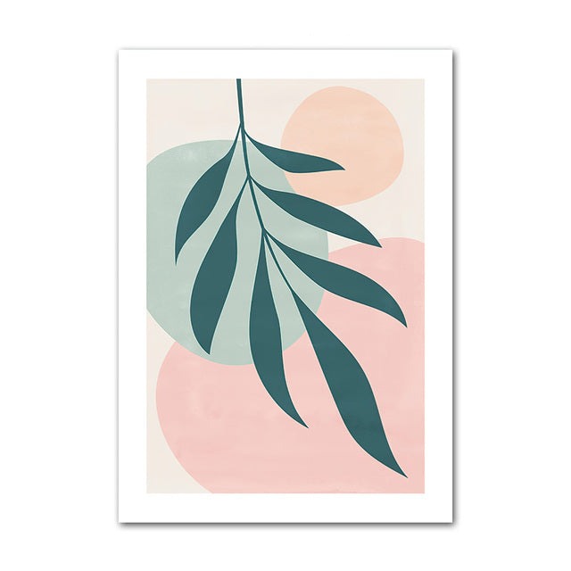 Colourful floral canvas poster.