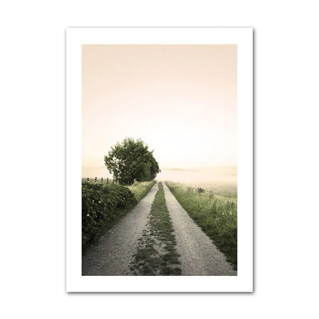 Country road canvas poster.