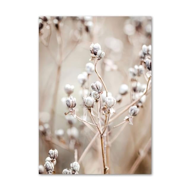 Blossoming plant canvas poster.
