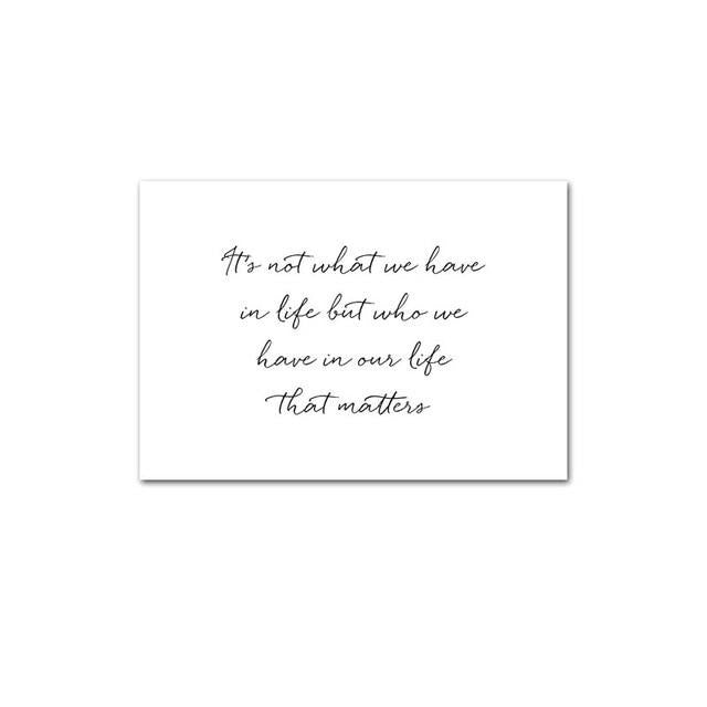 Life quote canvas poster.