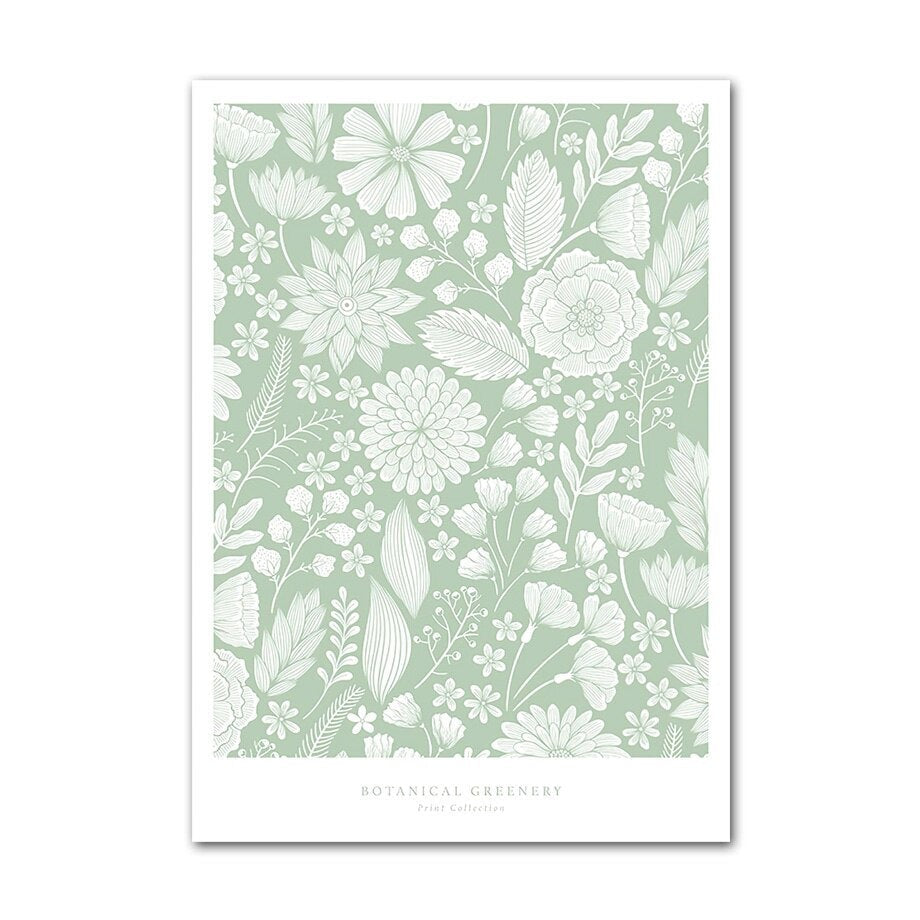 Floral canvas poster.
