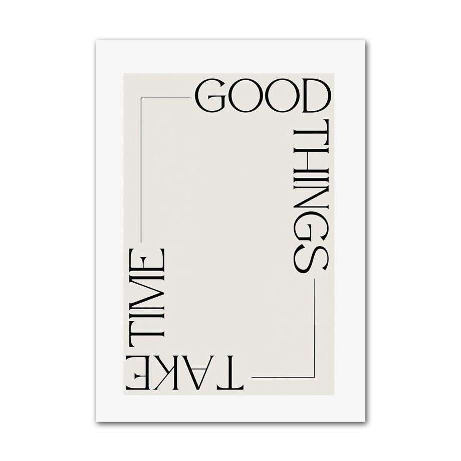 Good things canvas poster.