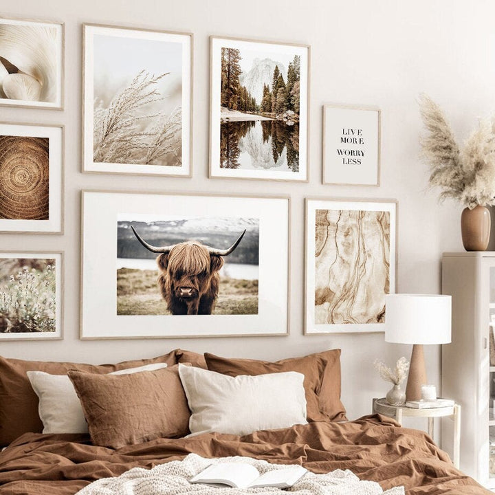 Peaceful nature wall art for bedroom.