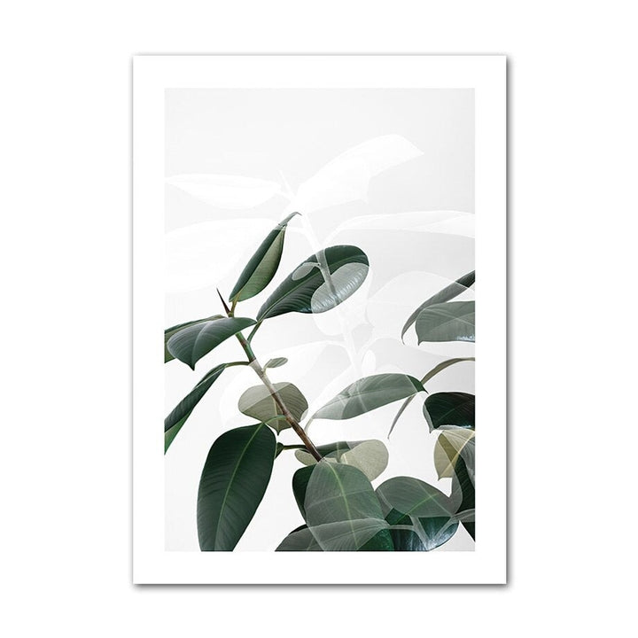 Leaves canvas poster.