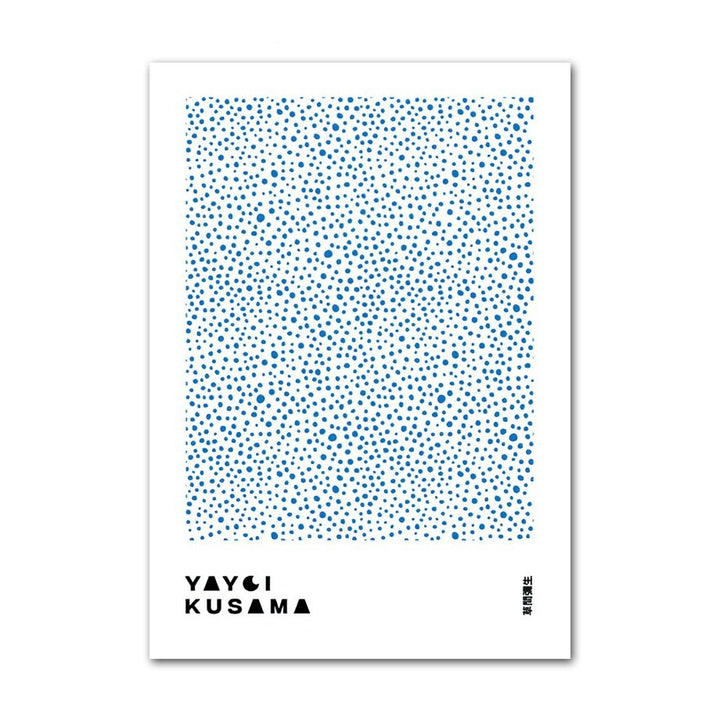 Blue dots pattern canvas poster.
