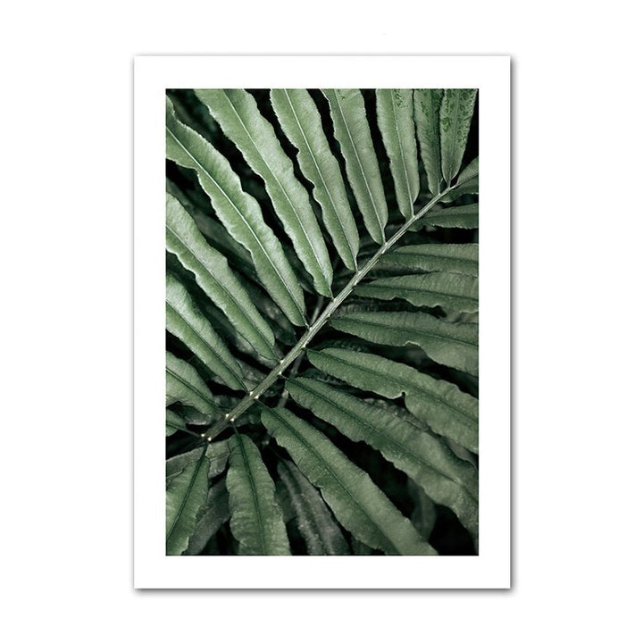 Palm leaves canvas poster.