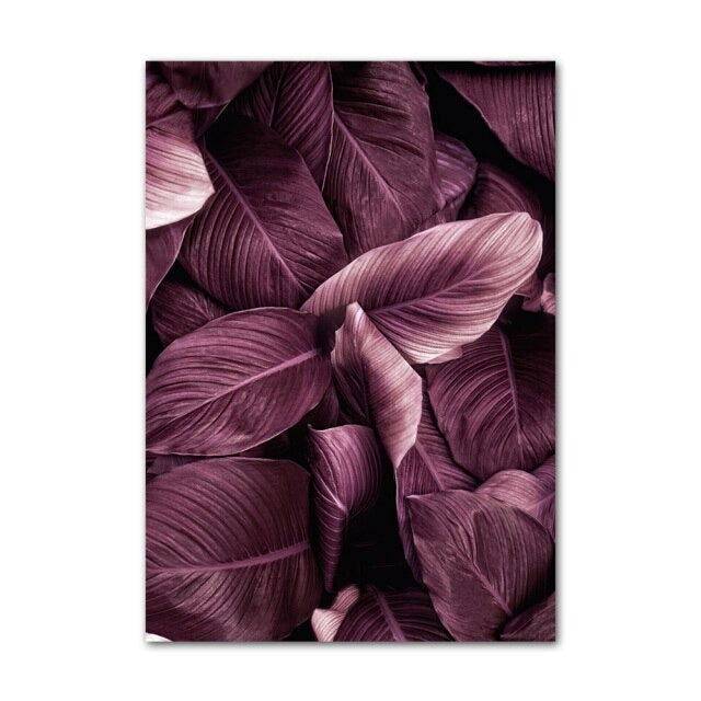 Purple flower canvas poster.
