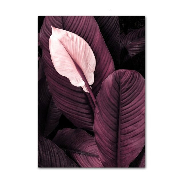 Purple petals canvas poster.