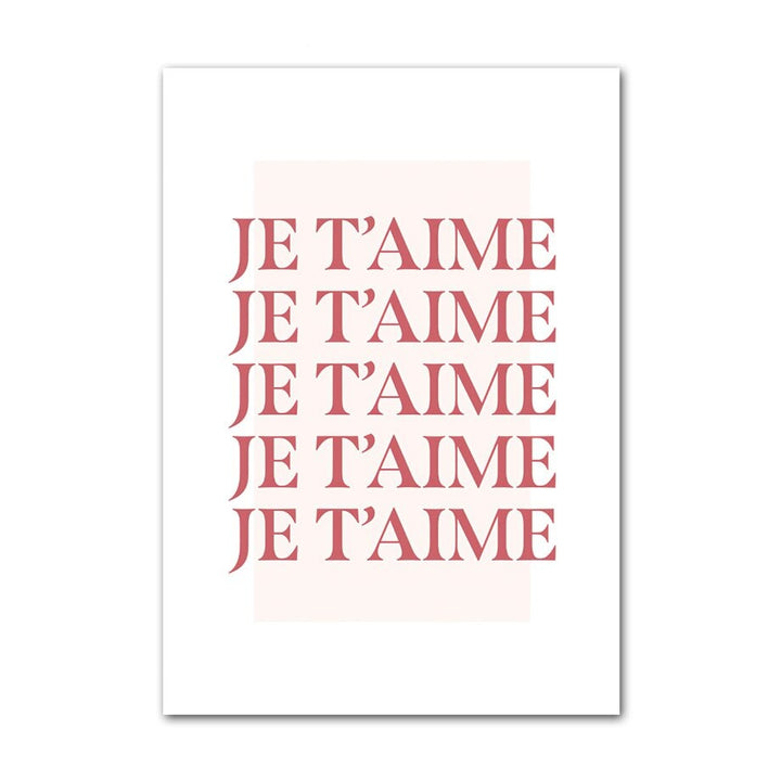 Je'Taime Canvas Posters