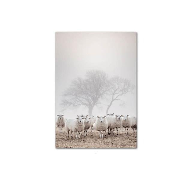 Sheep pack canvas poster.
