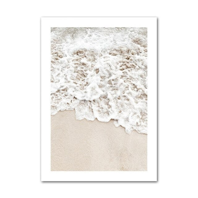 Water on the beach canvas poster.