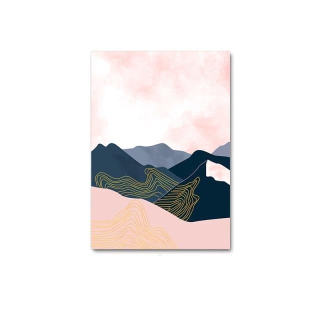 Abstract hills canvas print.