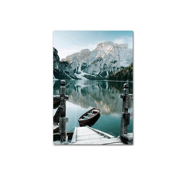 Boat lake canvas print.