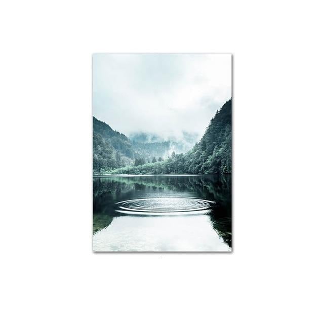 Drop in pond canvas print.