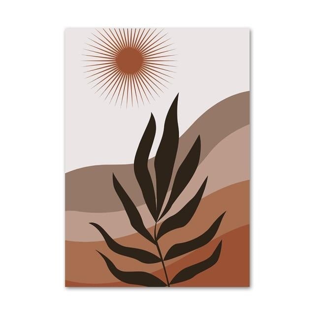 Leaves in the sun canvas print.