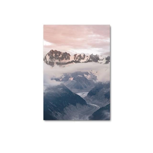 Mountain mist canvas print.