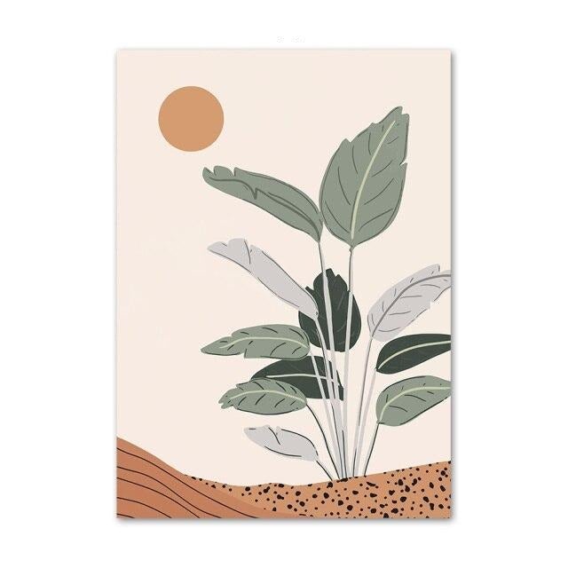 Sun plant canvas print.